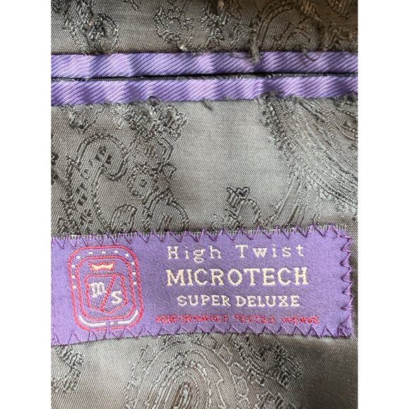 Mens Jet Black Two-Button Blazer Jacket Size 42L Long 8906 - Picture 8 of 11